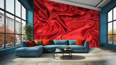 red satin fabric [landscape] Wall mural